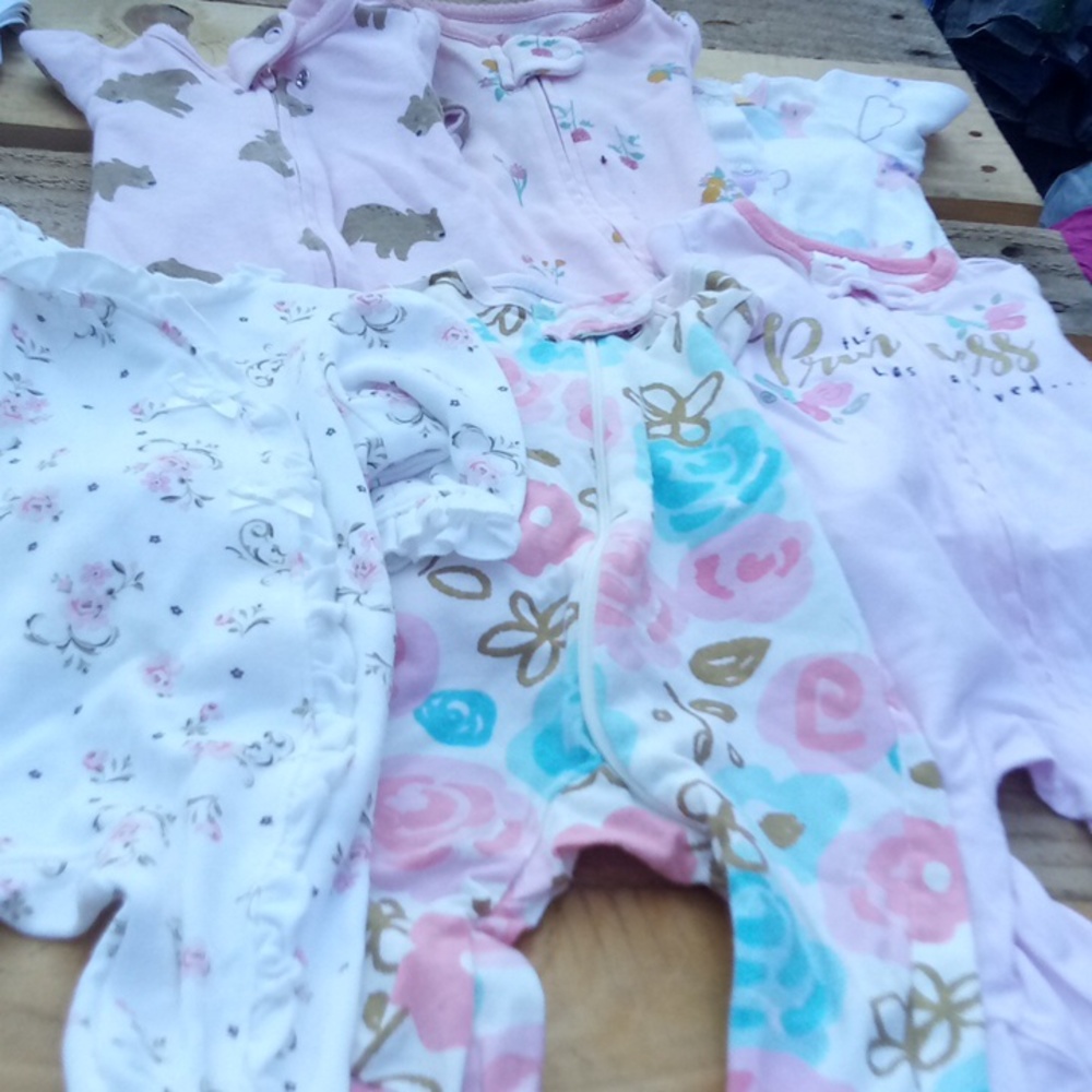 Newborn Little Me,Gerber,Child of Mine,Simple Joy Onesies Variety Feeties